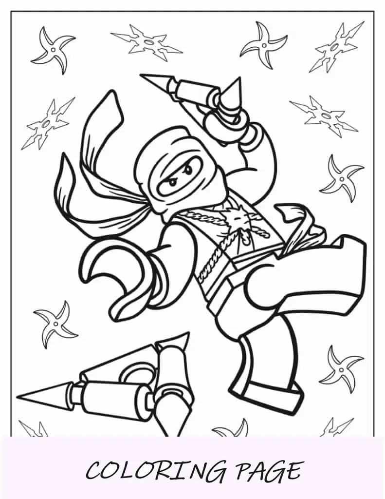 Desenho para colorir de Nijago White Ninja Zane