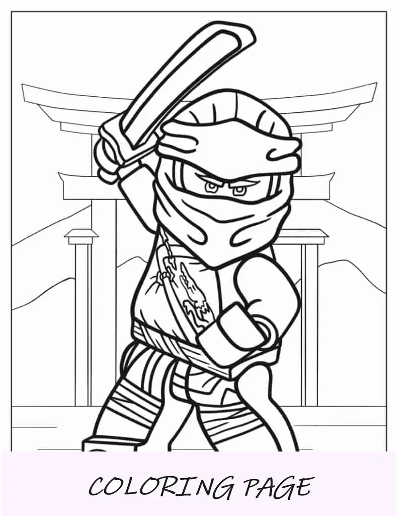 Página para colorir de Lego Ninjago Lloyd Garmadon