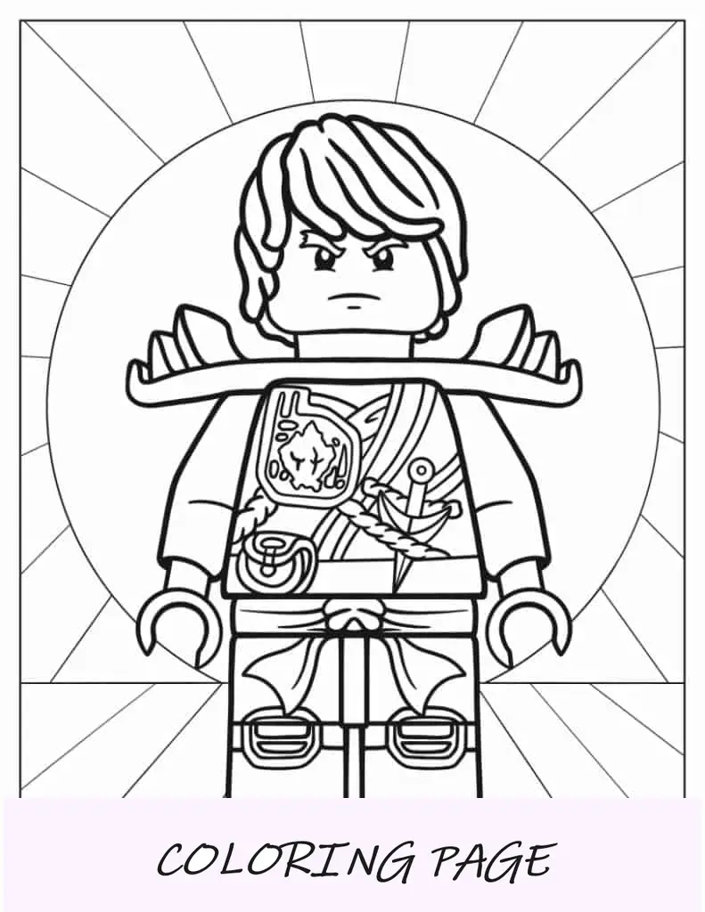 Lego Ninjago Cole irritado para colorir