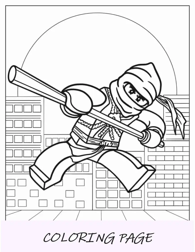 Ninjago Lloyd lutando na cidade