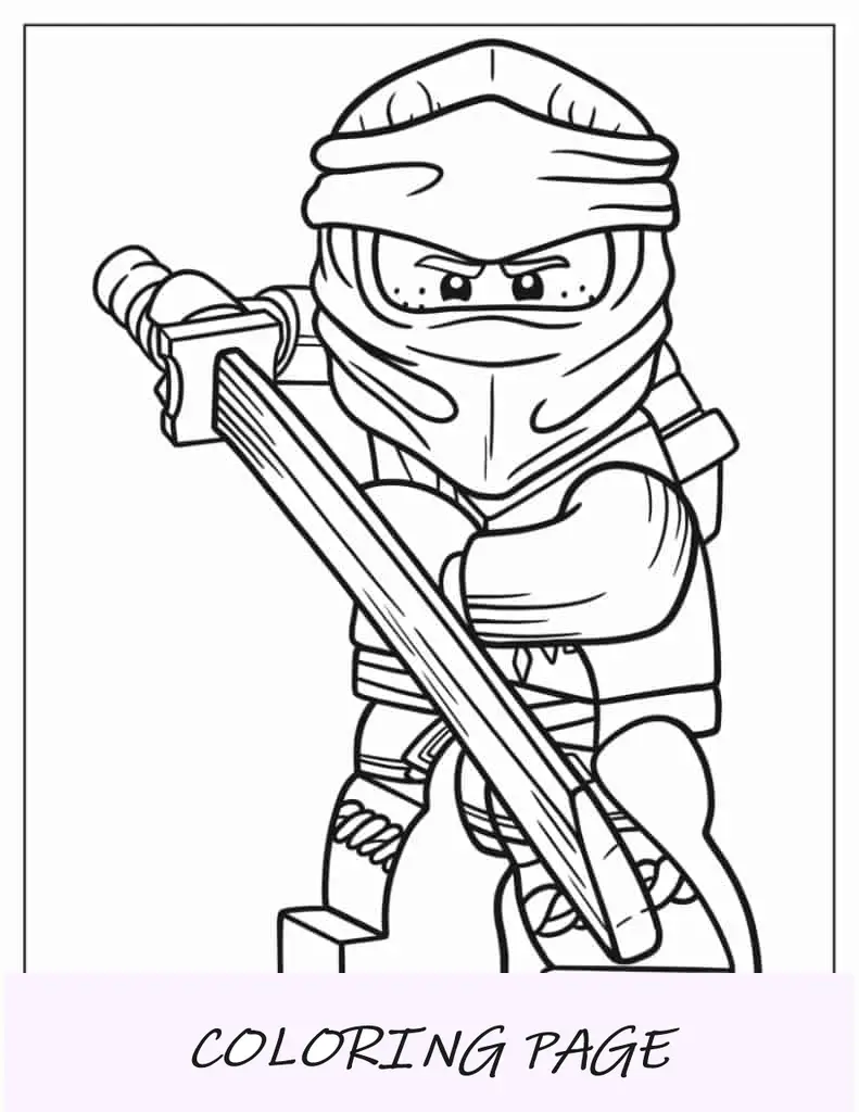 Ninjago Jay Walker contorno para colorir para crianças