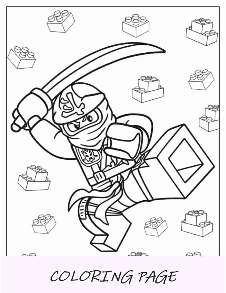Lloyd Montgomery Garmadon lutando com espada