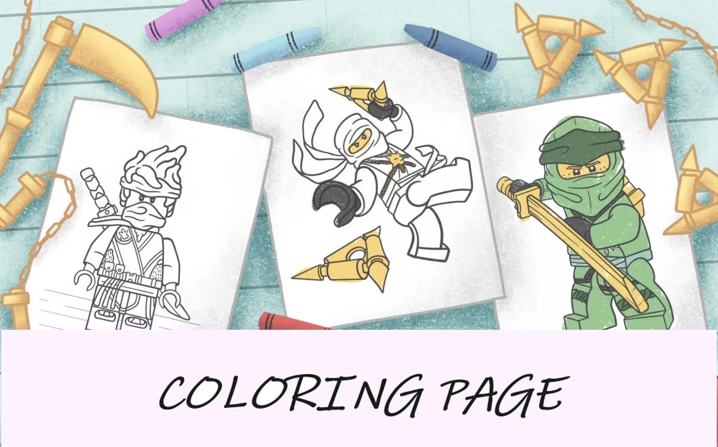 Imagem de recurso de páginas para colorir LEGO NINJAGO