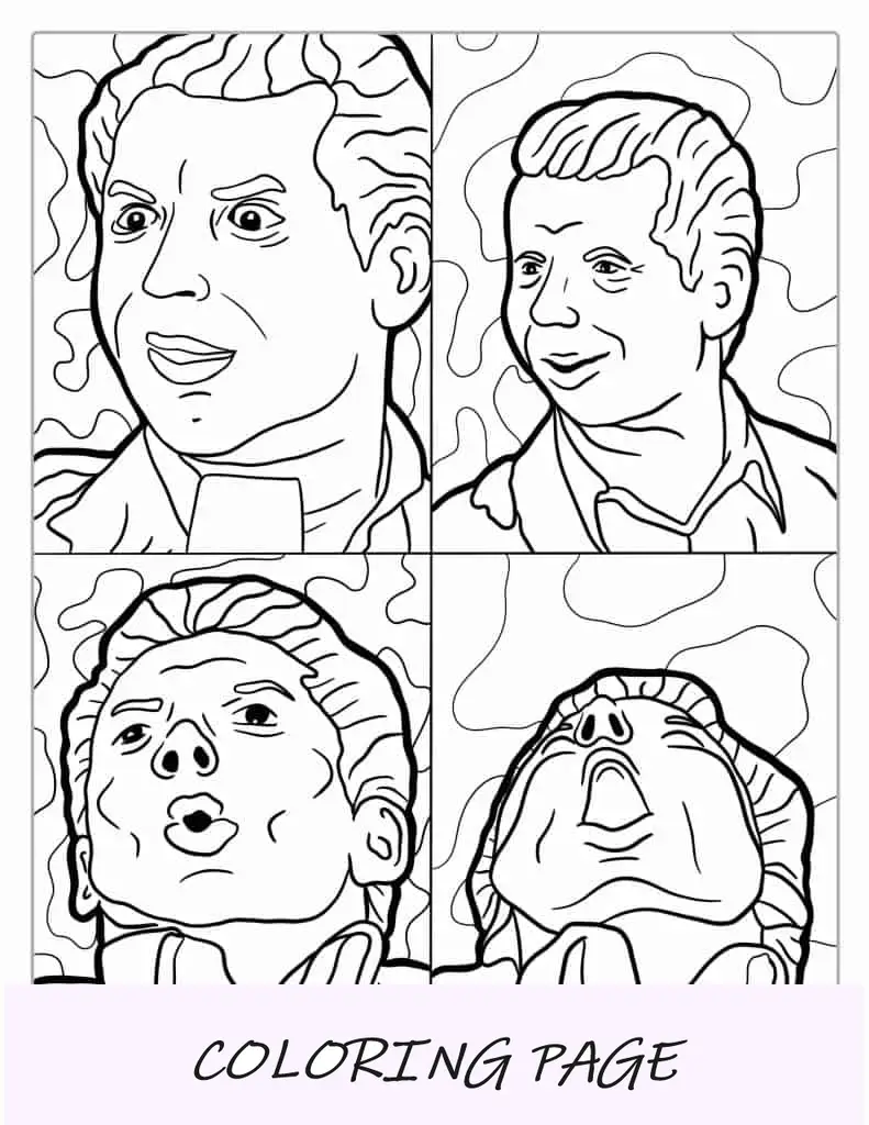 Pagina da colorare di Vince McMahon Meme