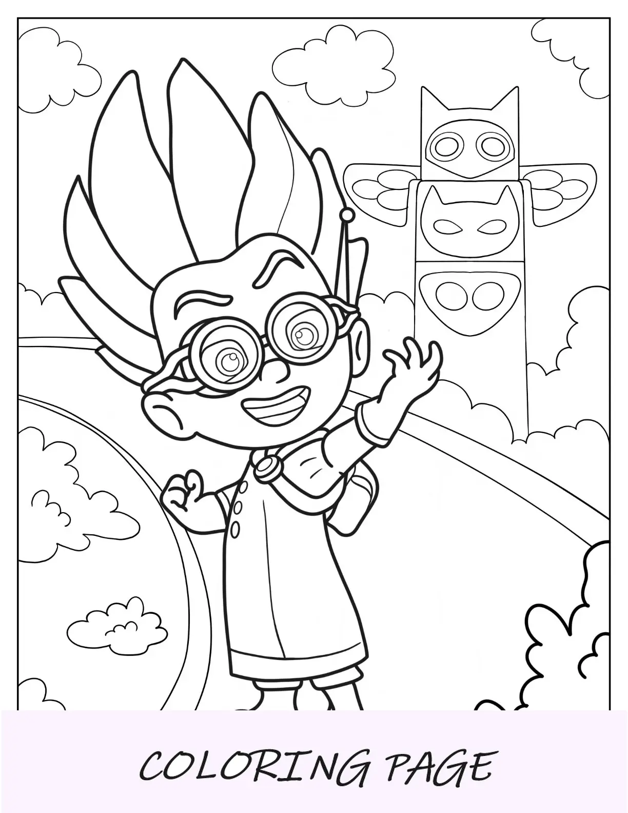 PJ Masks Página para colorir de Romeo The Wicked Kid Inventor