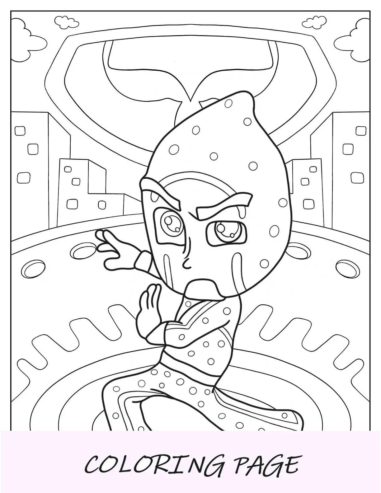 PJ Masks Página para colorir do Night Ninja em pose legal