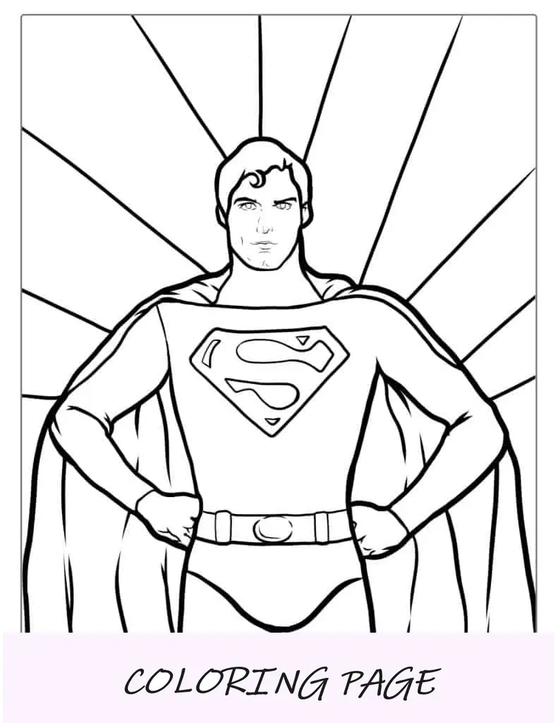 Dibujos para colorear de Superman de Christopher Reeve