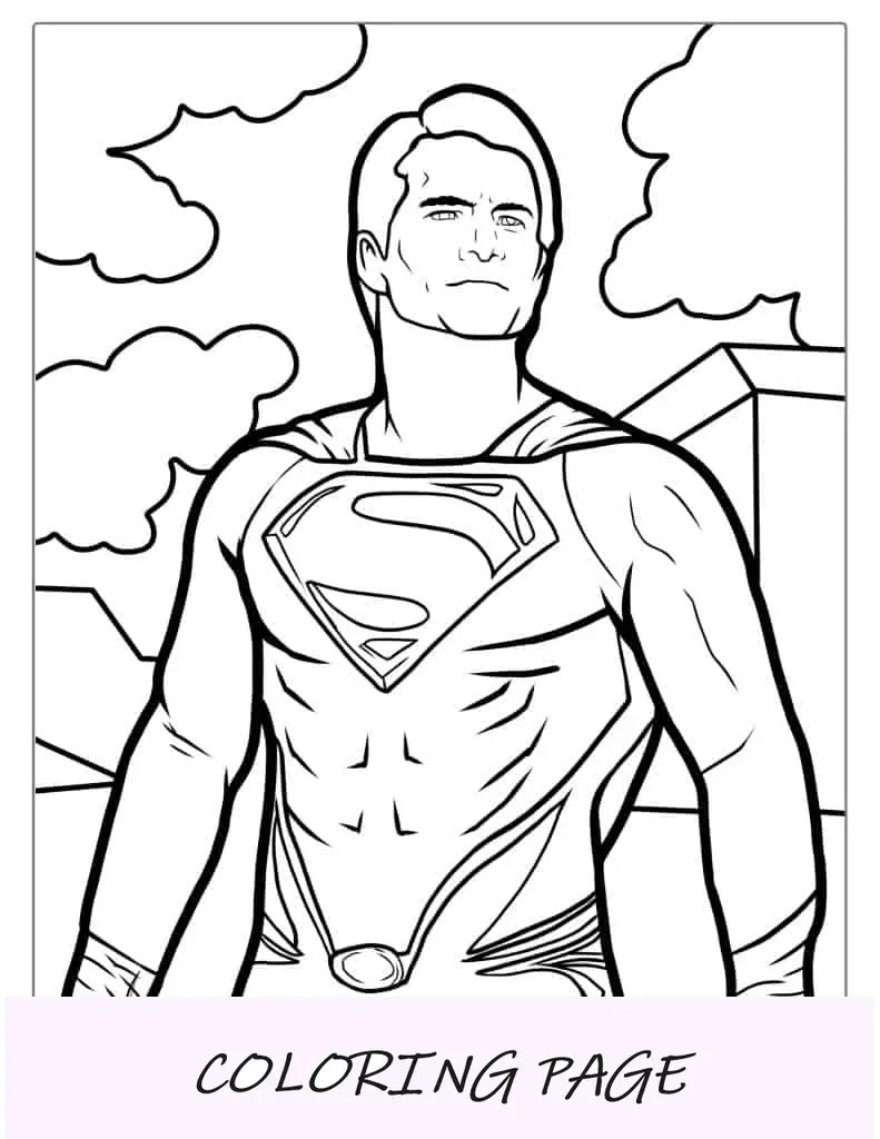 Hombre De Acero Superman Para Colorear
