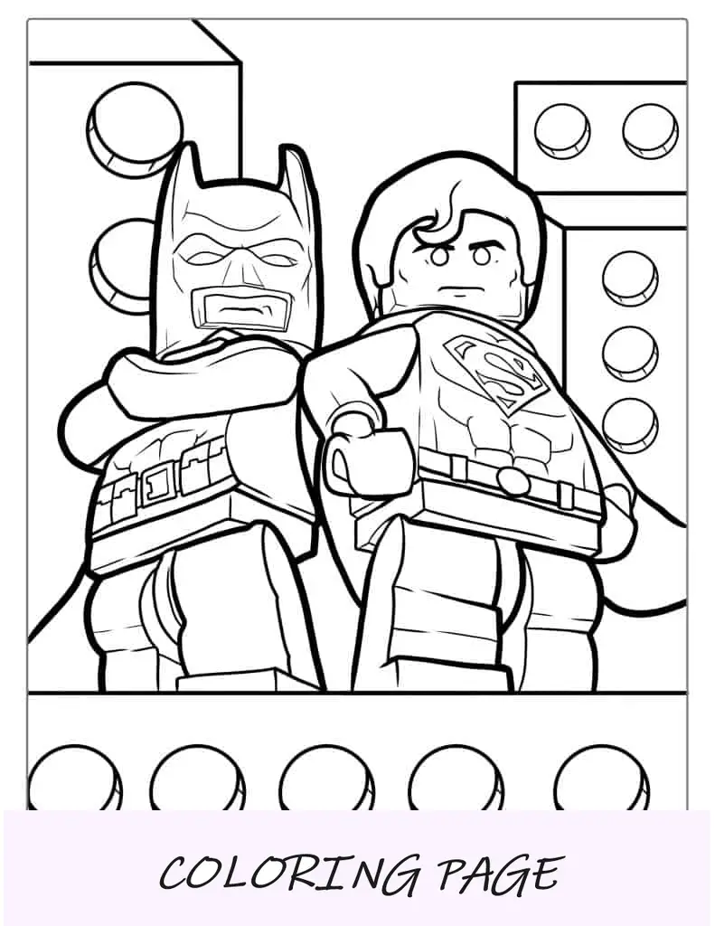 Lego Superman Y Batman Para Colorear
