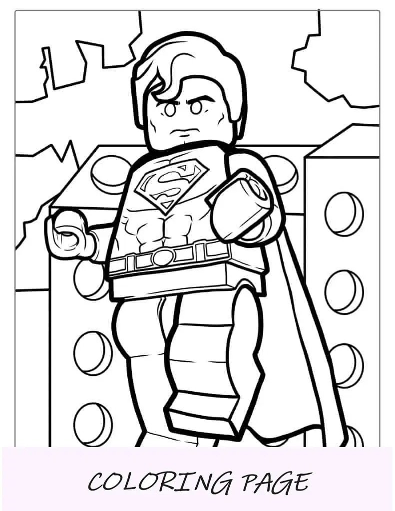 Lego Superman Para Colorear Para Ninos