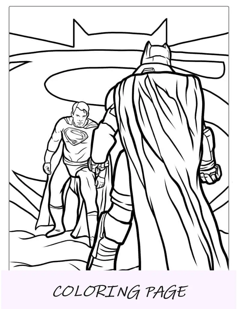 Dibujos Para Colorear De Superman Vs Batman