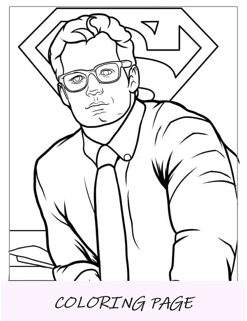 Superman Para Colorear Clark Kent