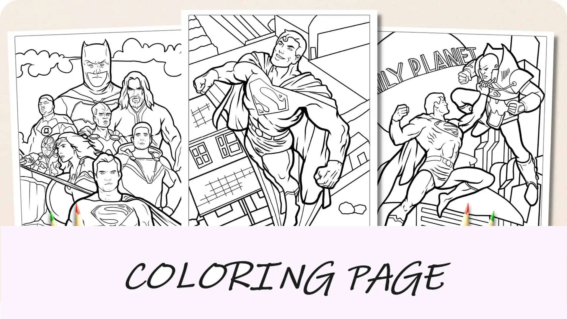 Dibujos para colorear de Superman Imagen destacada