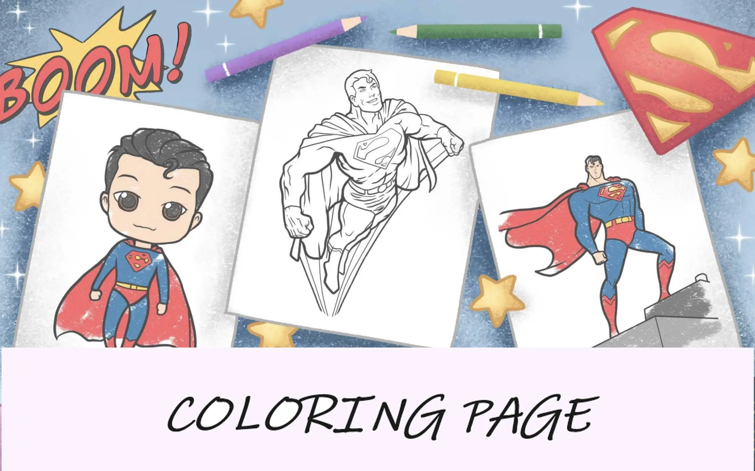 dibujos para colorear de superman imagen destacada
