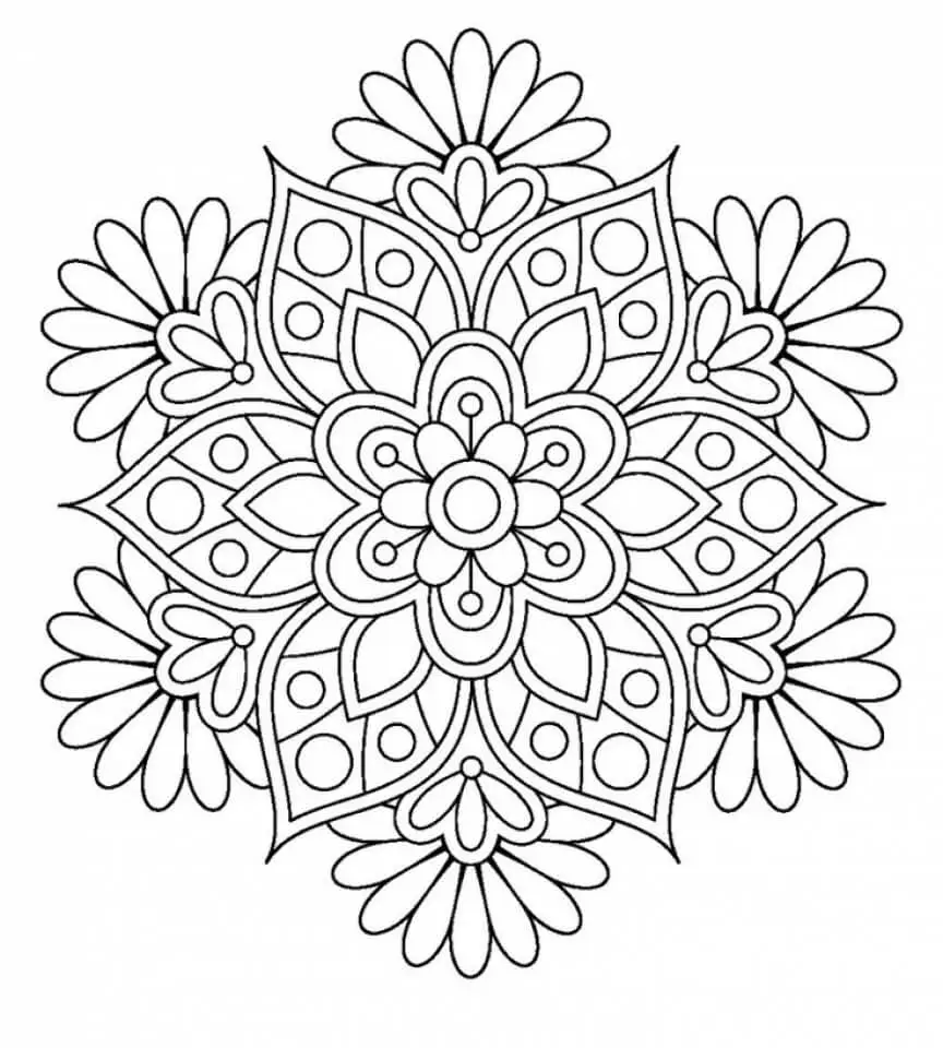 Flower Mandala Coloring Page To Print2