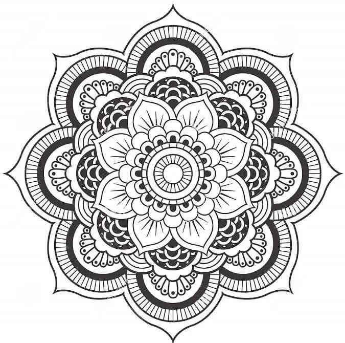Flower Mandala Coloring Pages