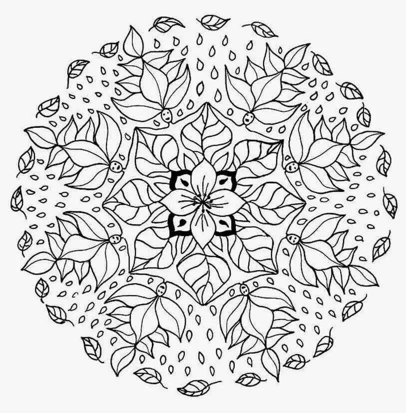 Flower Mandala Coloring Page Printable