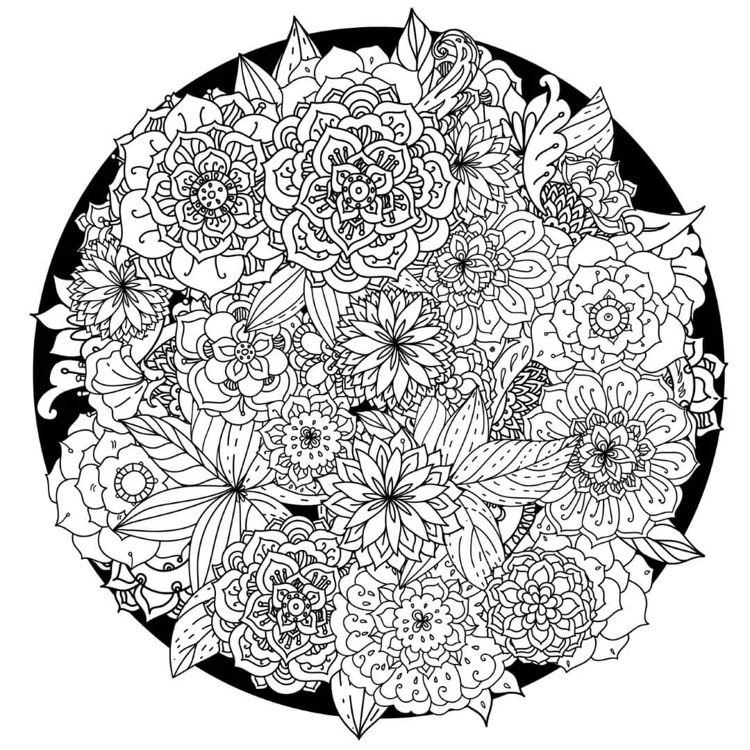 Flower Mandala Coloring Page