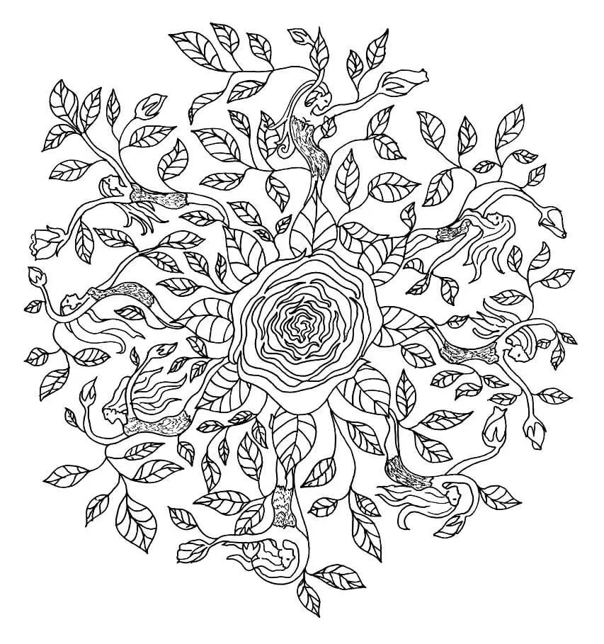 Flower Fairies Mandala Coloring Pages