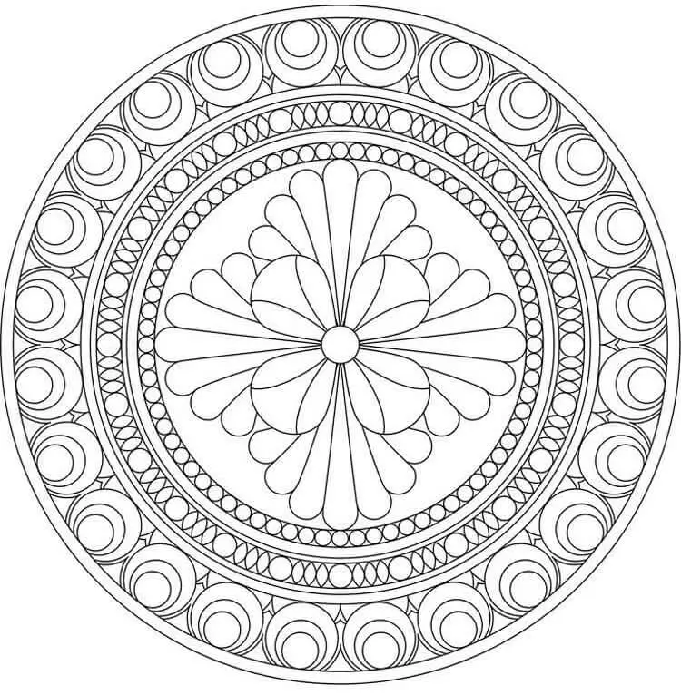 Flower Mandala To Print And Color