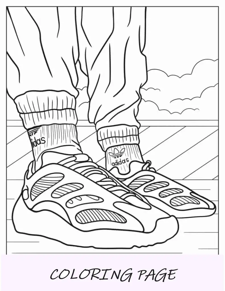 Homem Usando Yeezy Mono Safflower Com Meias Adidas