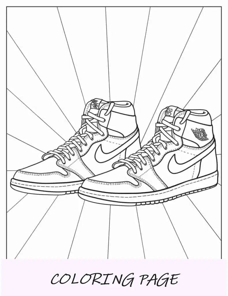 Página detalhada para colorir par de Air Jordans