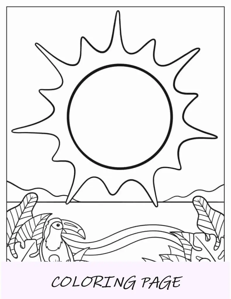 Gran sol humeante sobre el océano