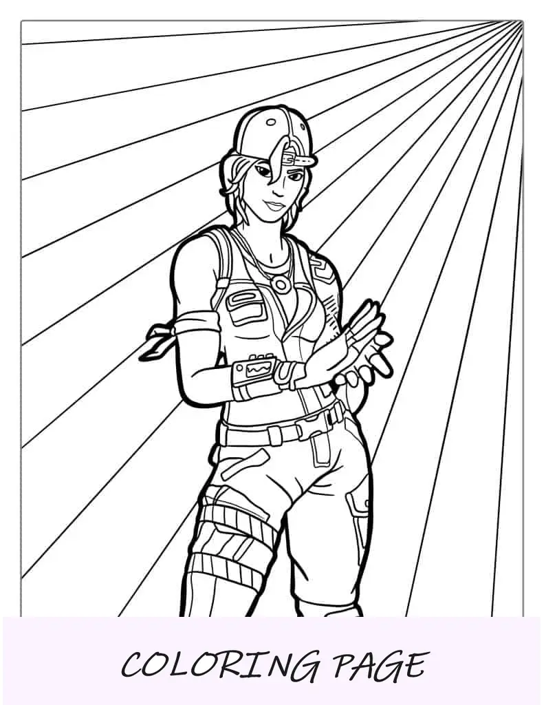 Fortnite Chica Bujía Para Colorear Piel