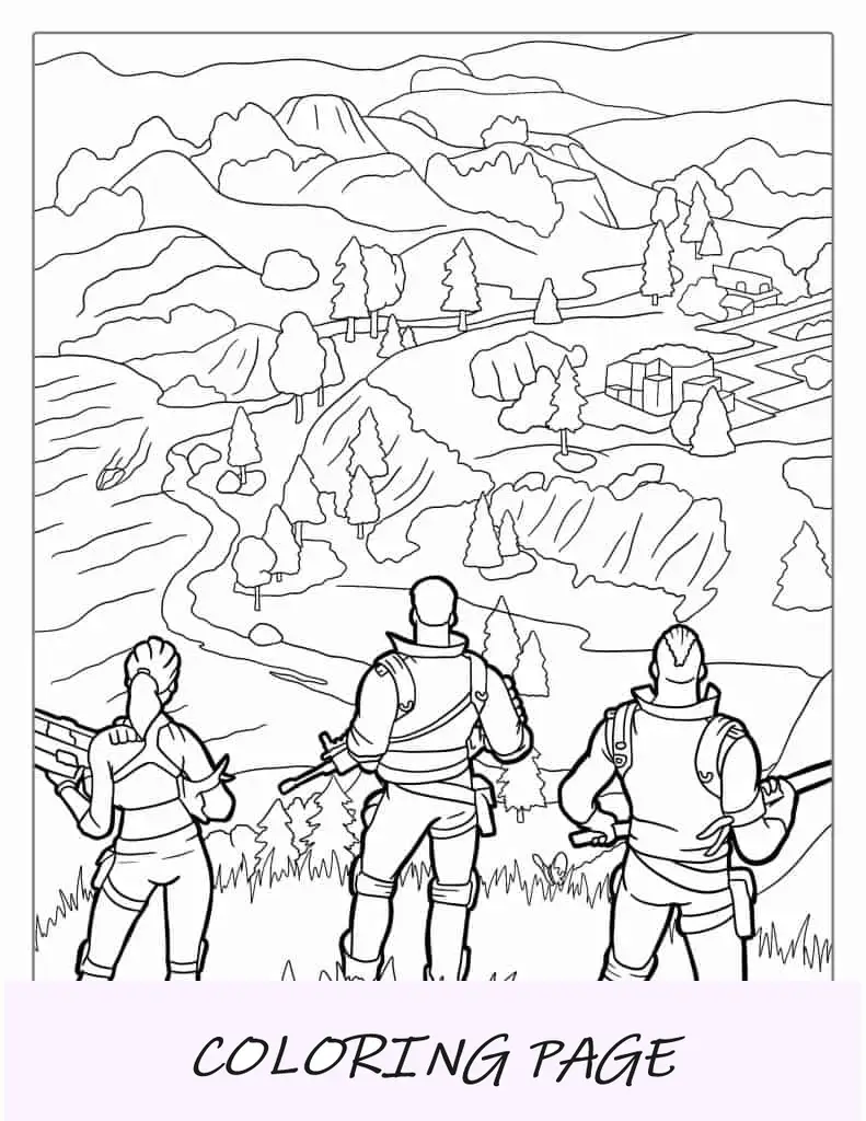 Battle Royale Fortnite Para Colorear