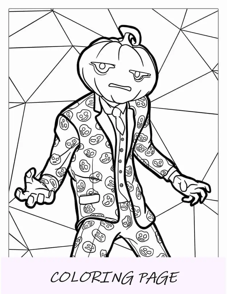 Piel de cabeza de calabaza de Halloween Fortnite