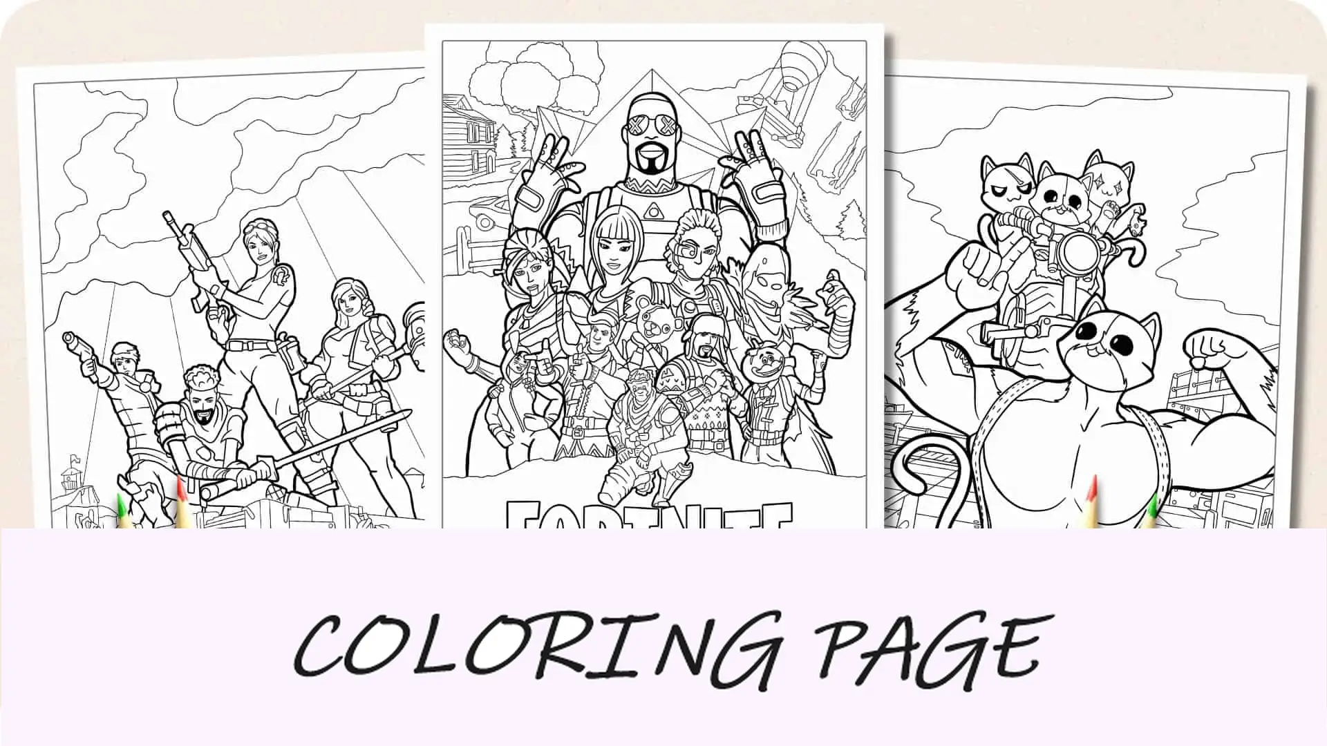 Dibujos para colorear de Fortnite Imagen destacada