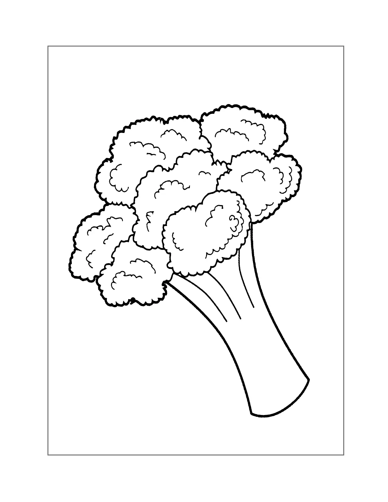 Stalk Of Broccoli Coloring Page