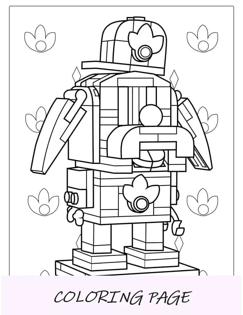 Folha para colorir Lego Dog Man para crianças