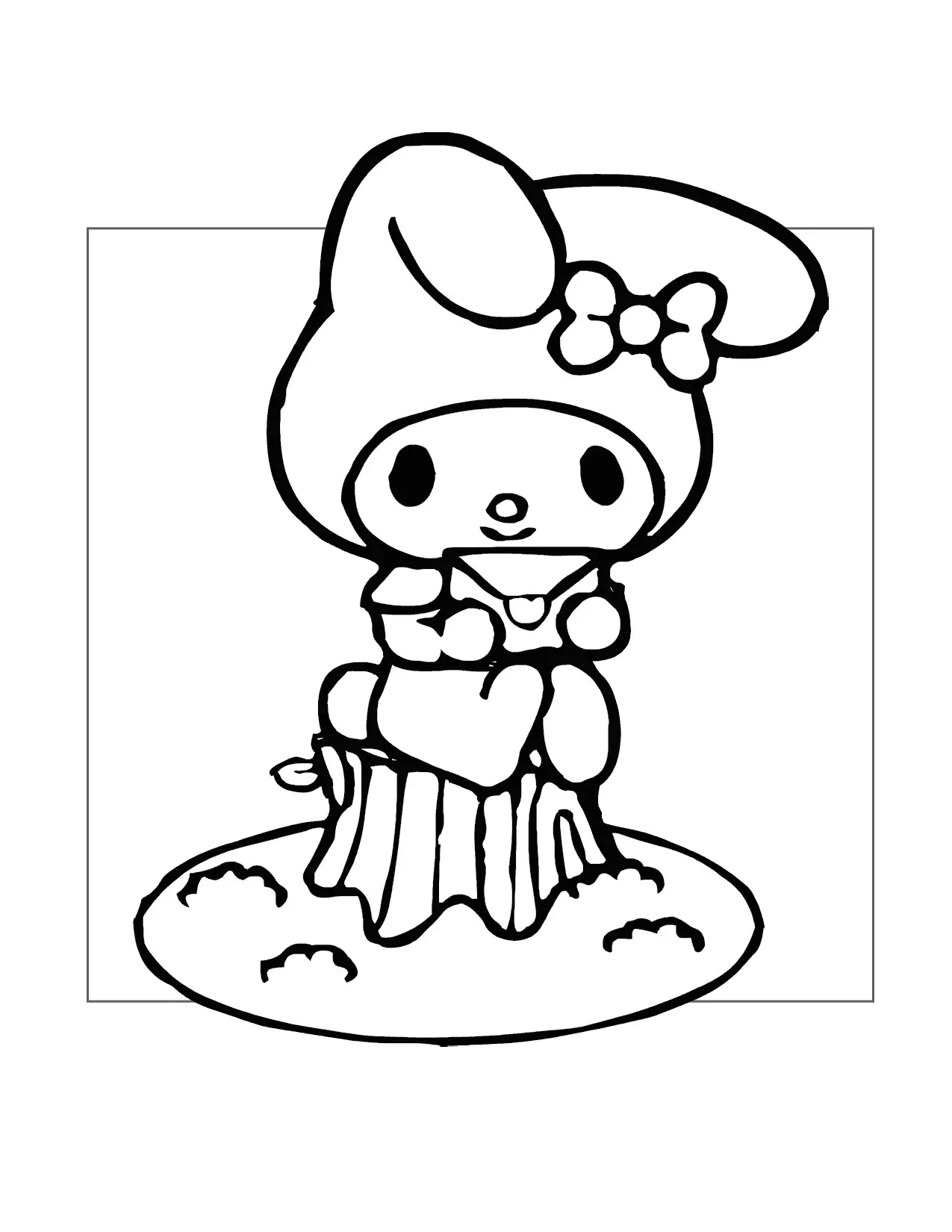 My Melody Has A Letter Coloring Page
