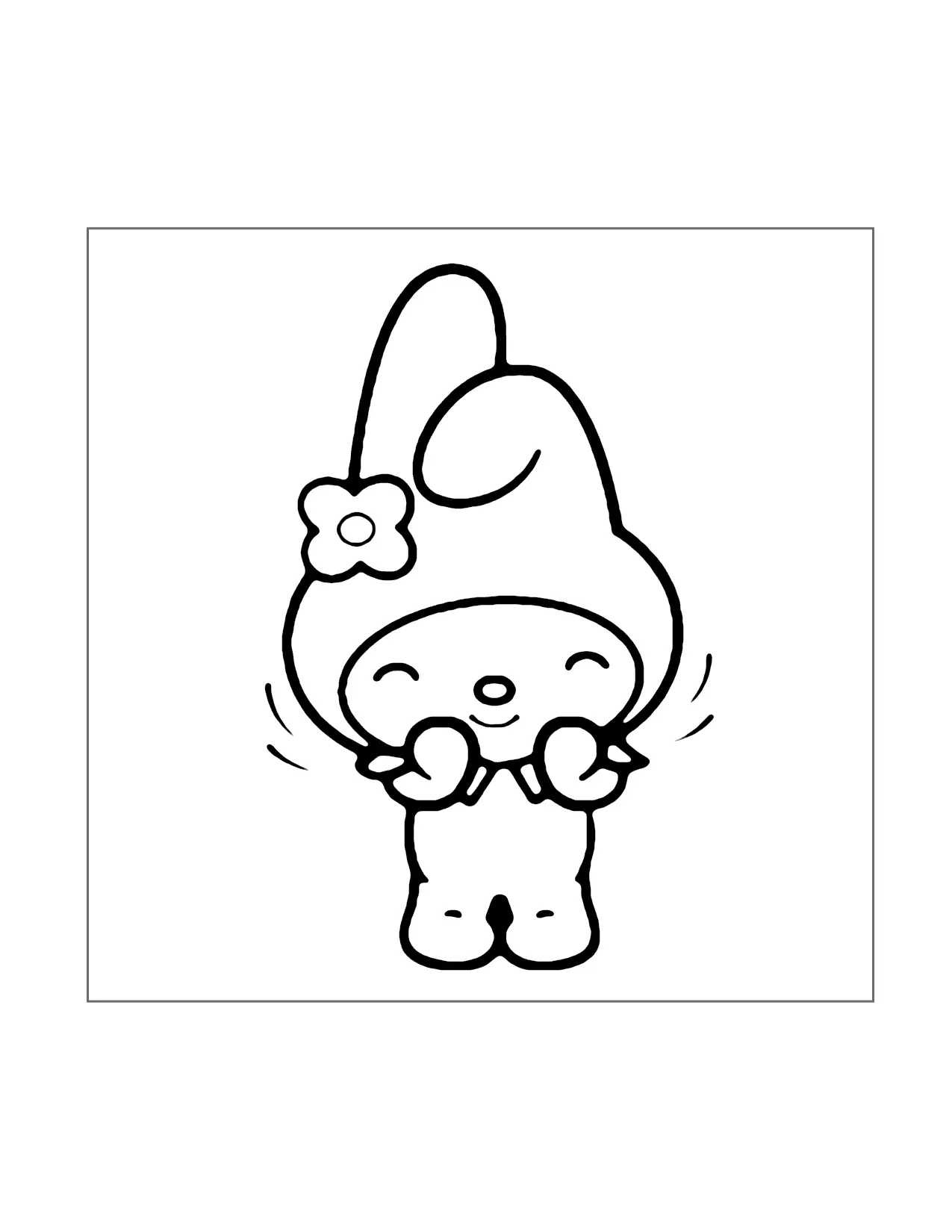 My Melody Giggles Coloring Page