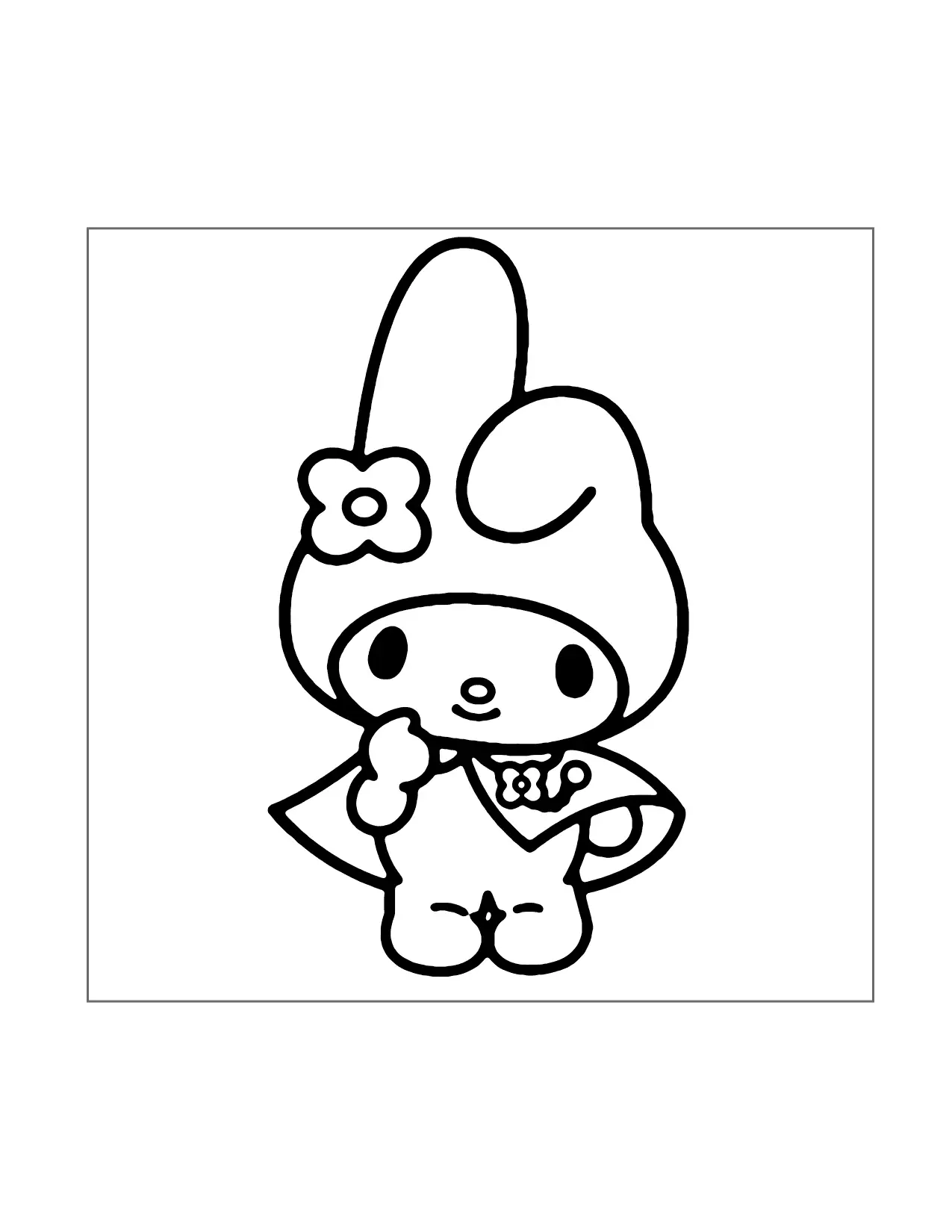 The Cutest My Melody Coloring Page