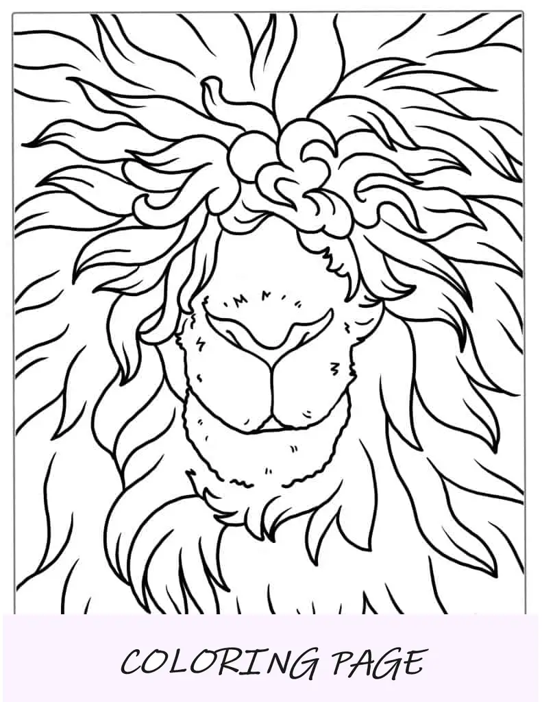 Página para colorear de cara de oveja peluda