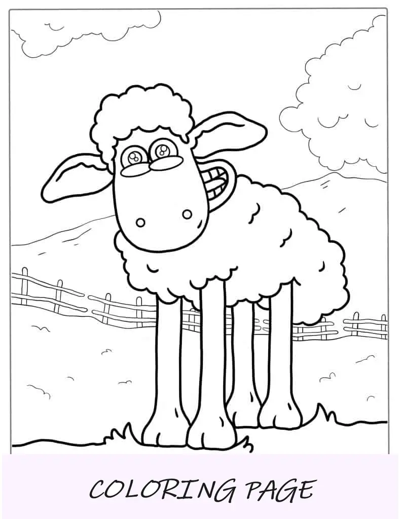 La oveja Shaun para colorear