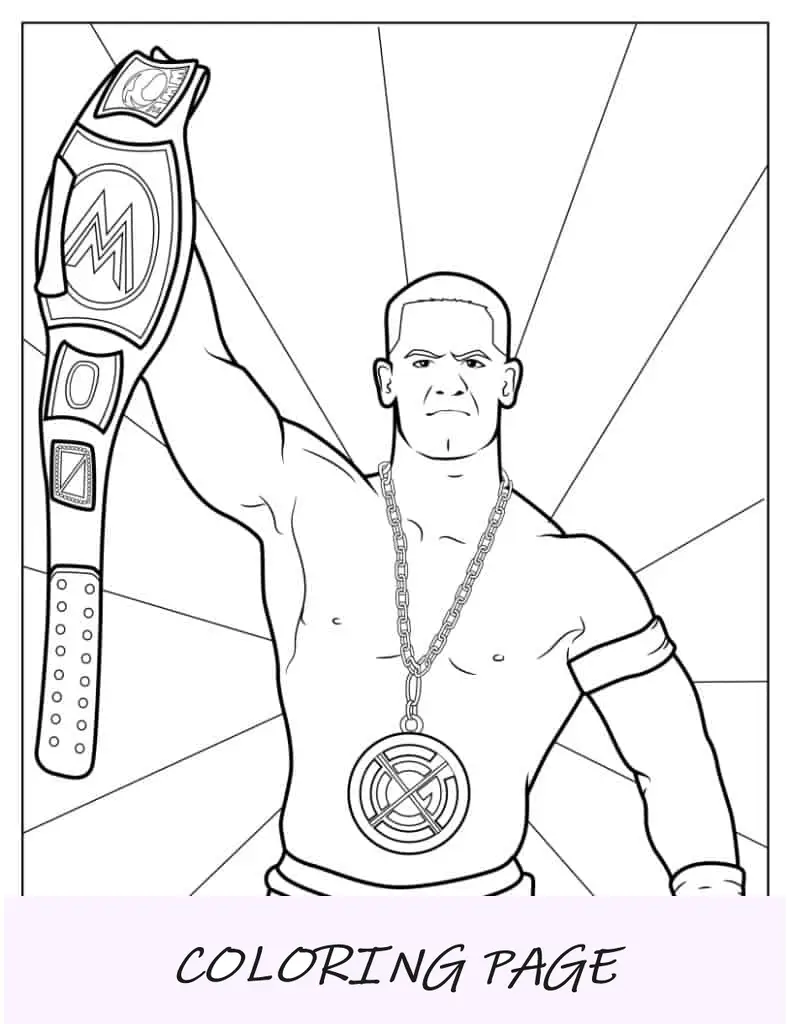 John Cena sosteniendo el cinturón del campeonato de la WWE