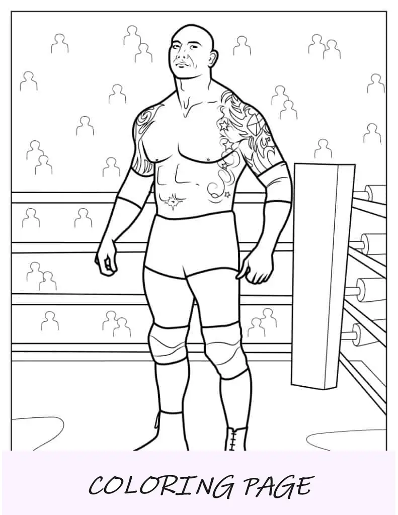 Dave Bautista de pie en el ring