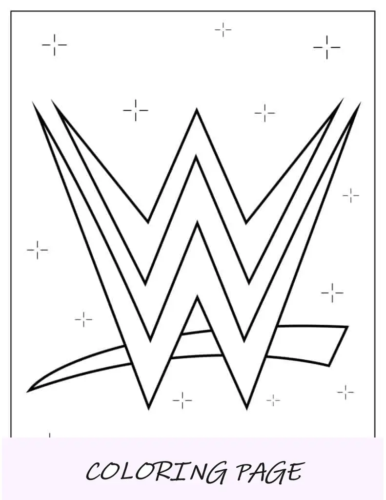 Logotipo de la WWE Página para colorear