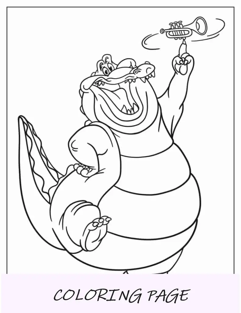 Desenho para colorir de Louis, o jacaré