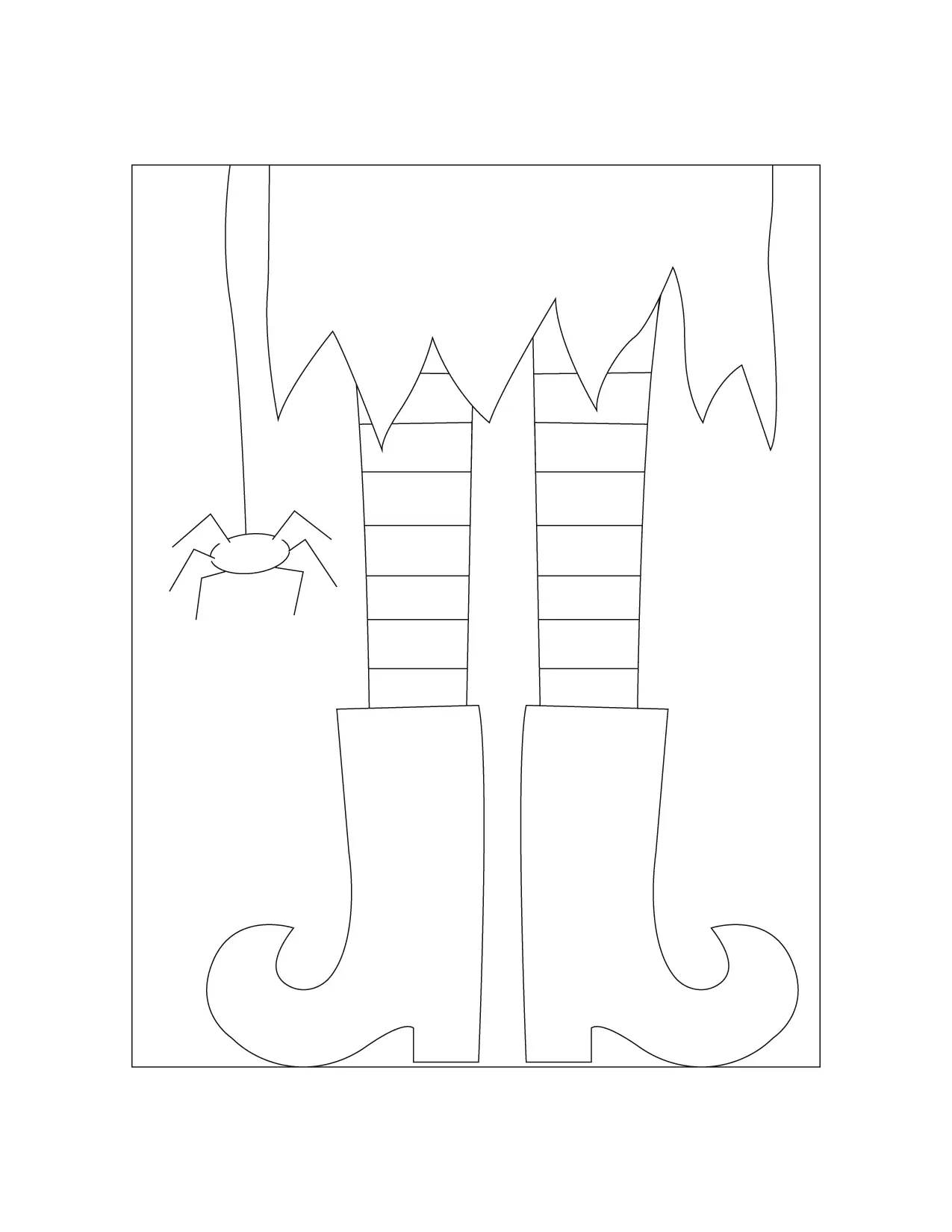 Witch Boots Coloring Page