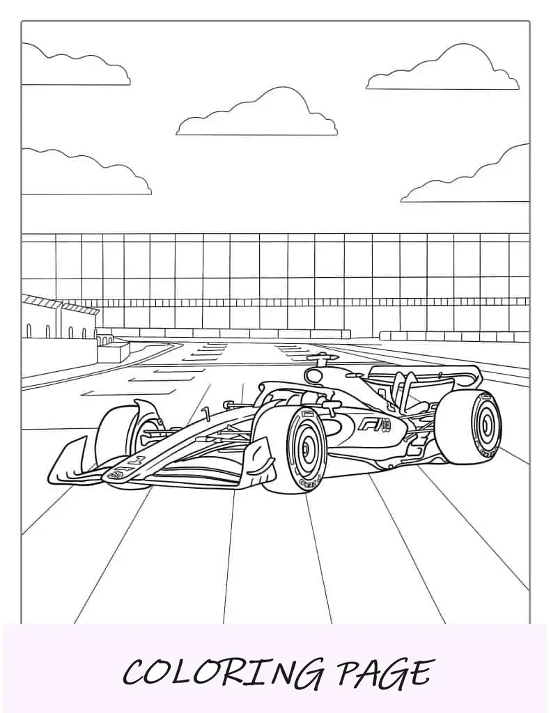 Hoja para colorear GPT Hypercar para niños