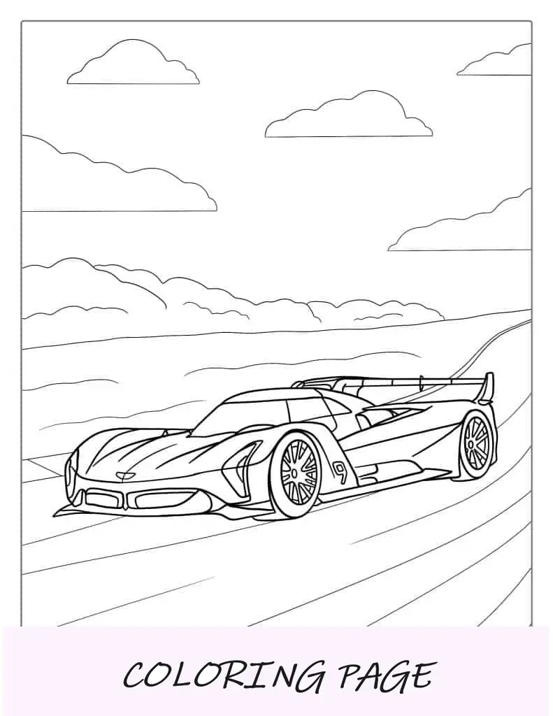 Coche de carreras LaFerrari para colorear