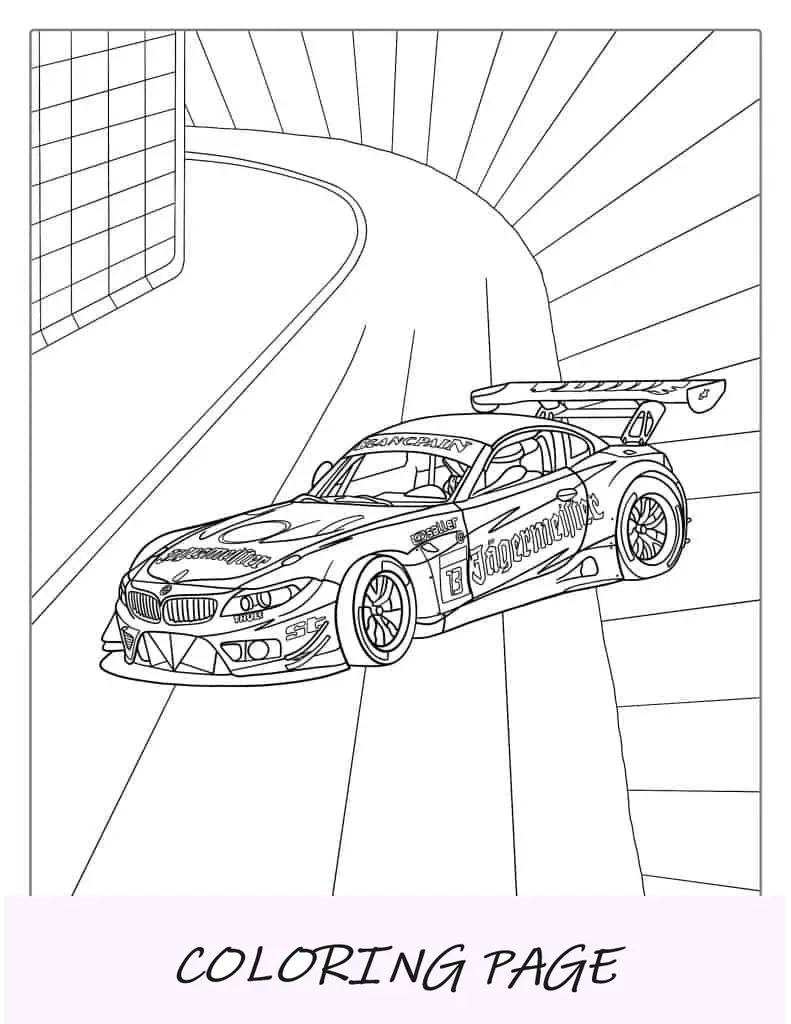 Coche deportivo Mercedes para colorear