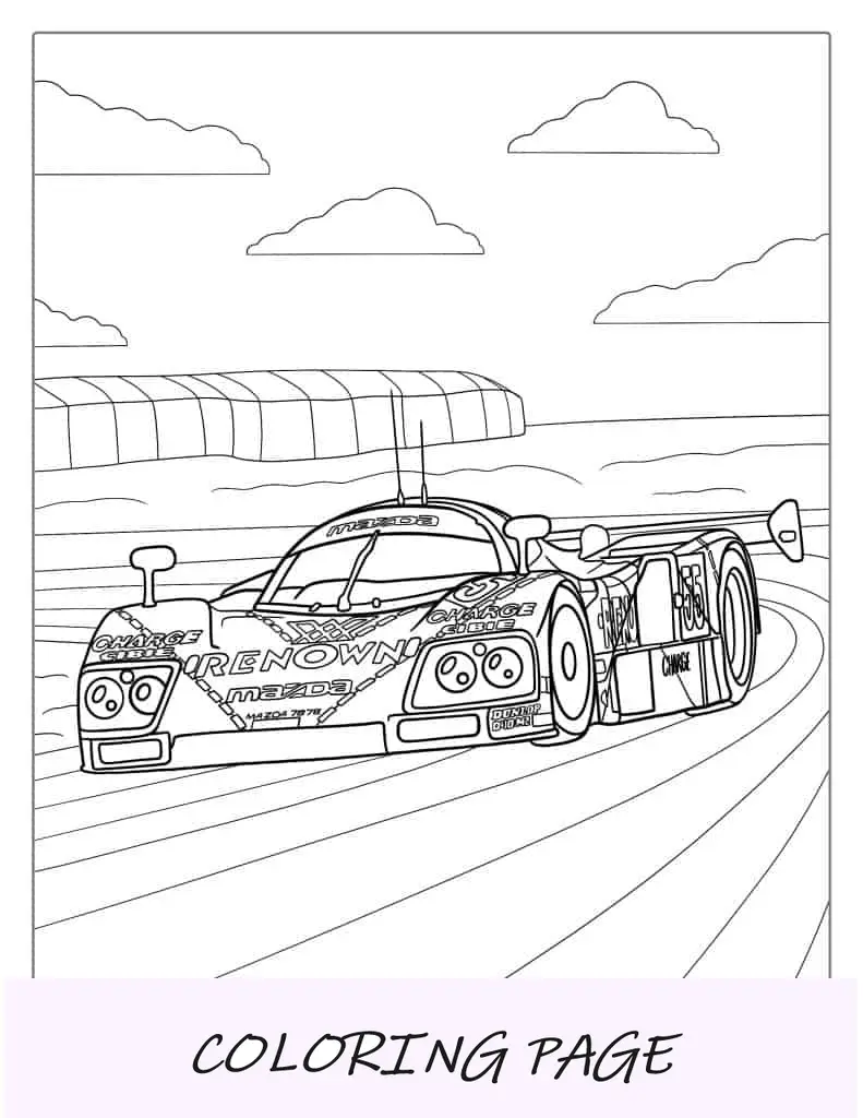 Dibujo para colorear de la película Cars de Pixar