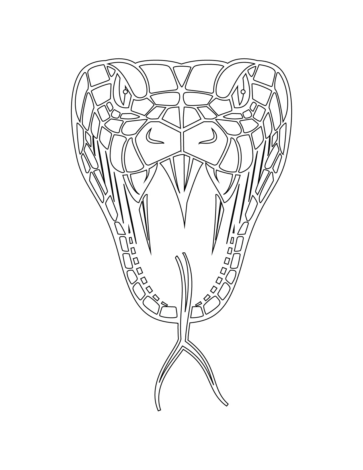 Cobra Head Coloring Page