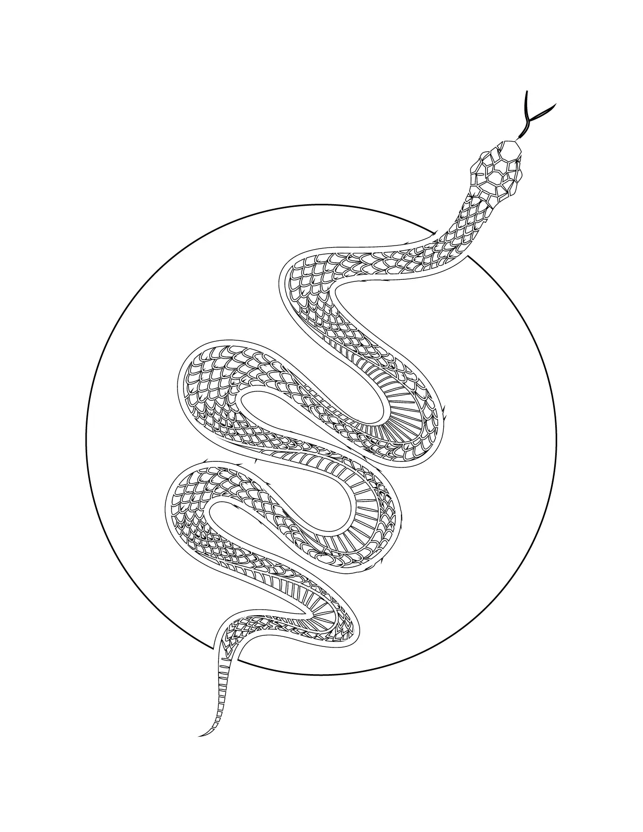 Snake Coloring Page