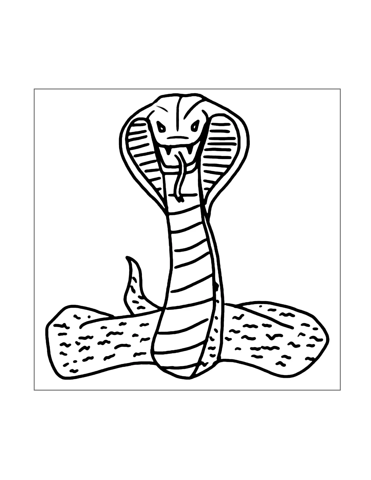 King Cobra Snake Coloring Pages